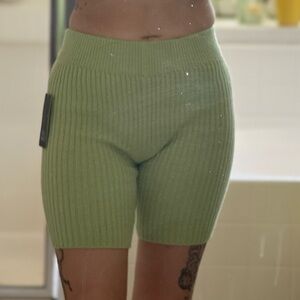 Wild Fable Green Ribbed Bike Shorts